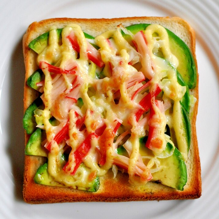 アボカドねぎカニカマトースト レシピ 作り方 By ねこすけ 楽天レシピ